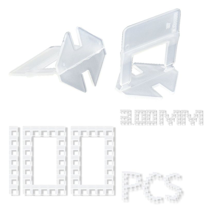 AIZO - 3mm 100 Clip Nivelador De Ceramica Porcelanato Separador