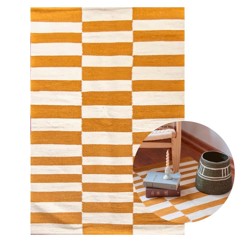 BAZHARS - Bajada de cama 080X120 cm Kilim Galle Op Art NMust Bazhars