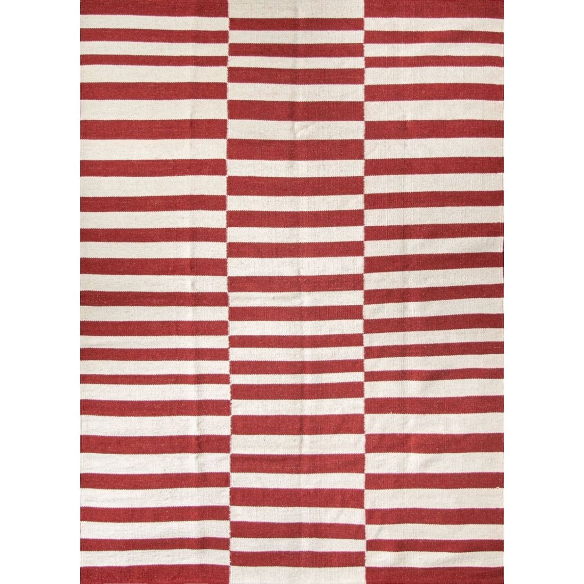 BAZHARS - ALFOMBRA BAZHARS 140X200 CM KILIM GALLE OP ART NRED
