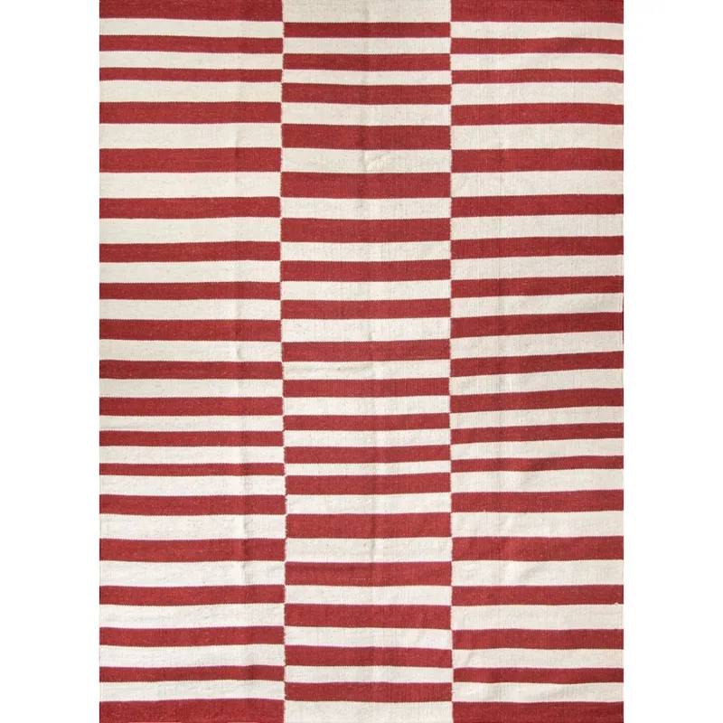 BAZHARS - Alfombra 170X240 cm Kilim Galle Op Art NRed Bazhars