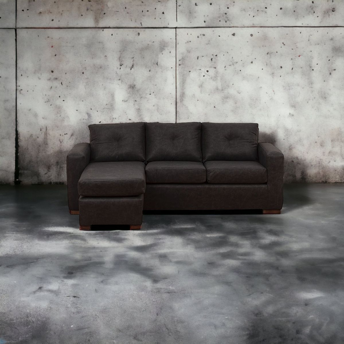 MUEBLES AMERICA - Seccional Multiposiciones Magic Cuero Auris Negro