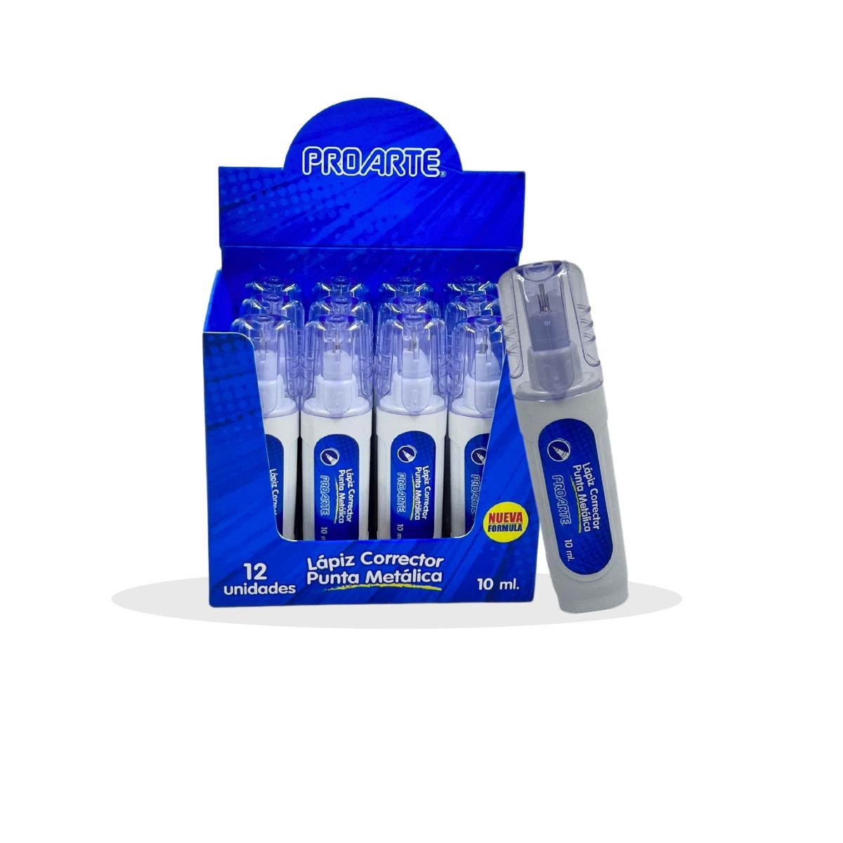PROARTE - Pack 12 Lapices Corrector Punta Metalica 10ml