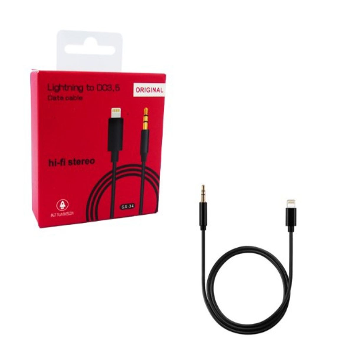 GENERICO - Cable de Iphone a Plug 35mm Modelo SX-34