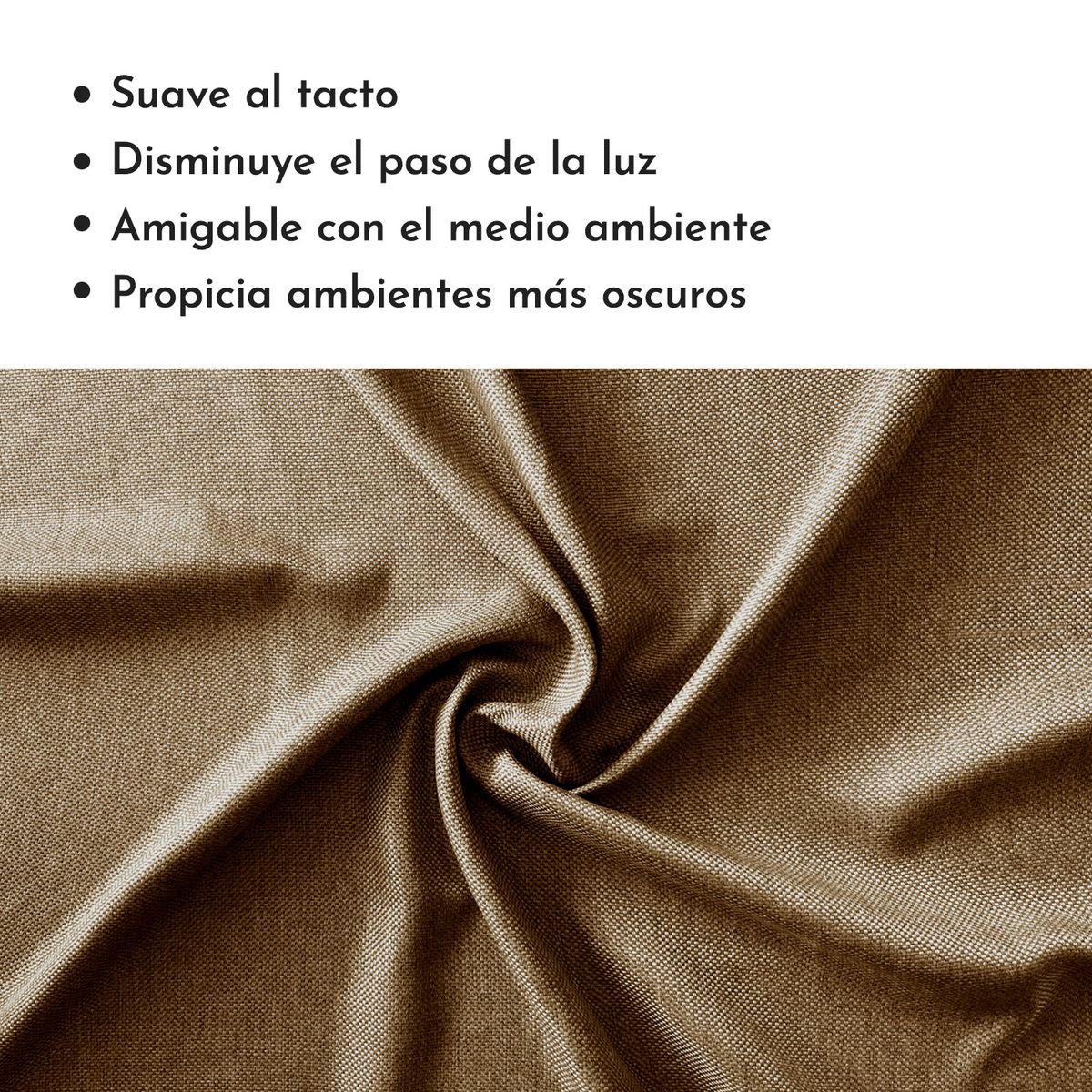INSPIRACCI - Cortina Blackout Texturizada 140x220 cm Café