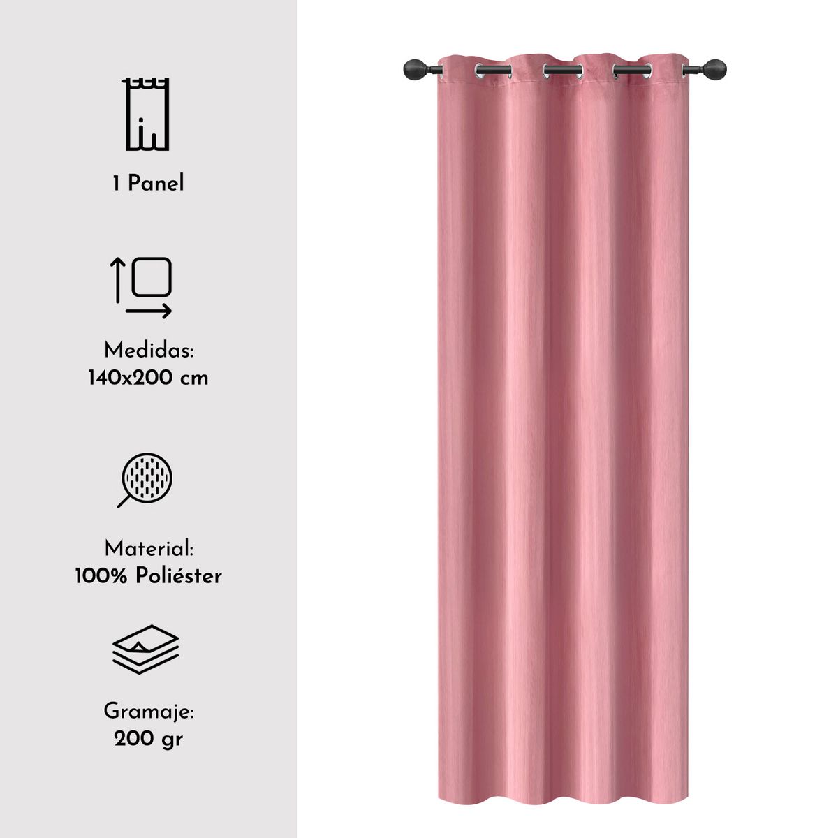 INSPIRACCI - Cortina velvet 140 x 200 cm