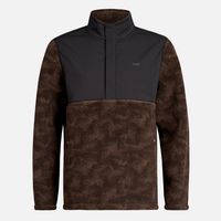 Poleron Hombre Glaciar Sherpa-Pro 1/4 Zip Print Café