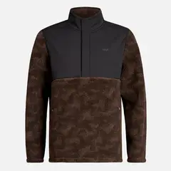 LIPPI - Poleron Hombre Glaciar Sherpa-Pro 1/4 Zip Print Café