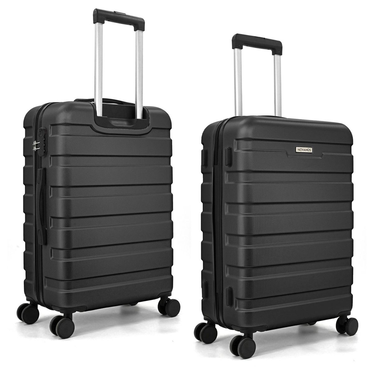 INSPIRACCI - Set de Maletas Rígidas Danubio S M L Negro-