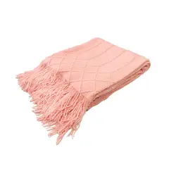 INSPIRACCI - Manta Tejida Rosado - Talla Única