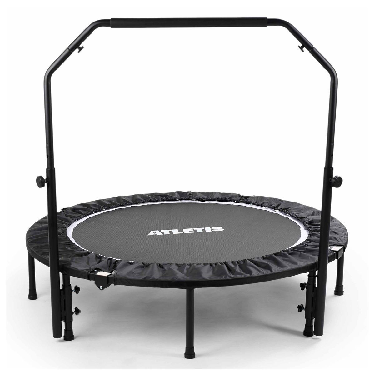 ATLETIS - Trampolín 12M con Soporte Fit Cama Elástica Negro