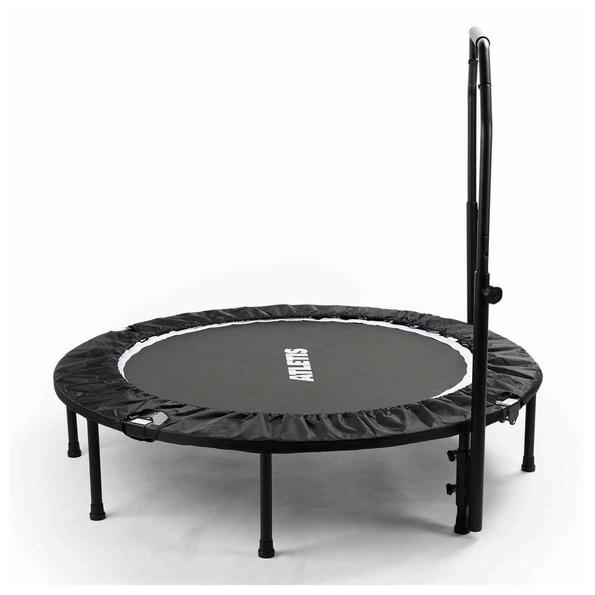 ATLETIS - Trampolín 12M con Soporte Fit Cama Elástica Negro