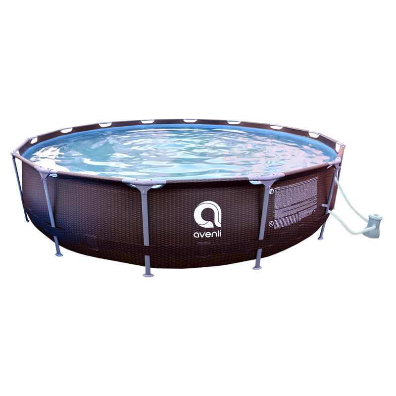 AVENLI - Piscina Redonda con Filtro 10825L 84x427cm Café