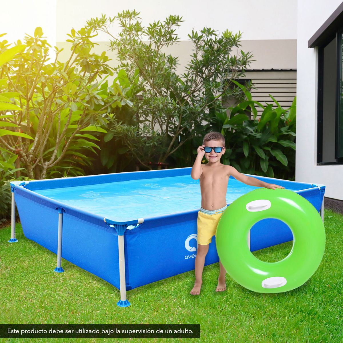 AVENLI - Piscina Estructural 1125 L 42x127x188 cm Celeste