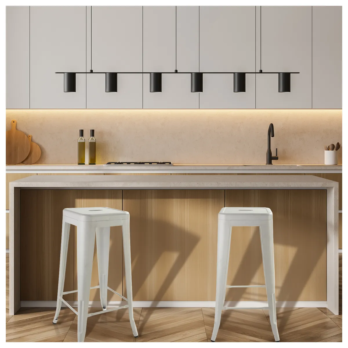 NOVAHUS - PACK 4 PISO METAL TOLIX BLANCO