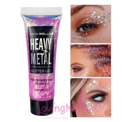 MAX BELLE - Heavy Metal Glitter En Gel Rosado