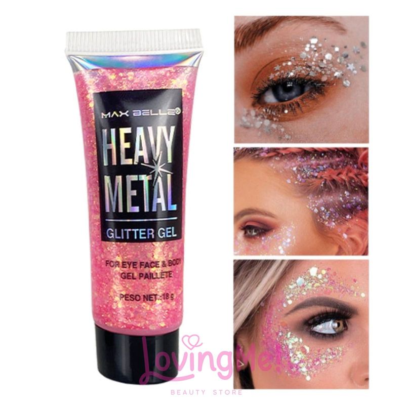 MAX BELLE - Heavy Metal Glitter En Gel Naranja
