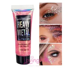 MAX BELLE - Heavy Metal Glitter En Gel Naranja