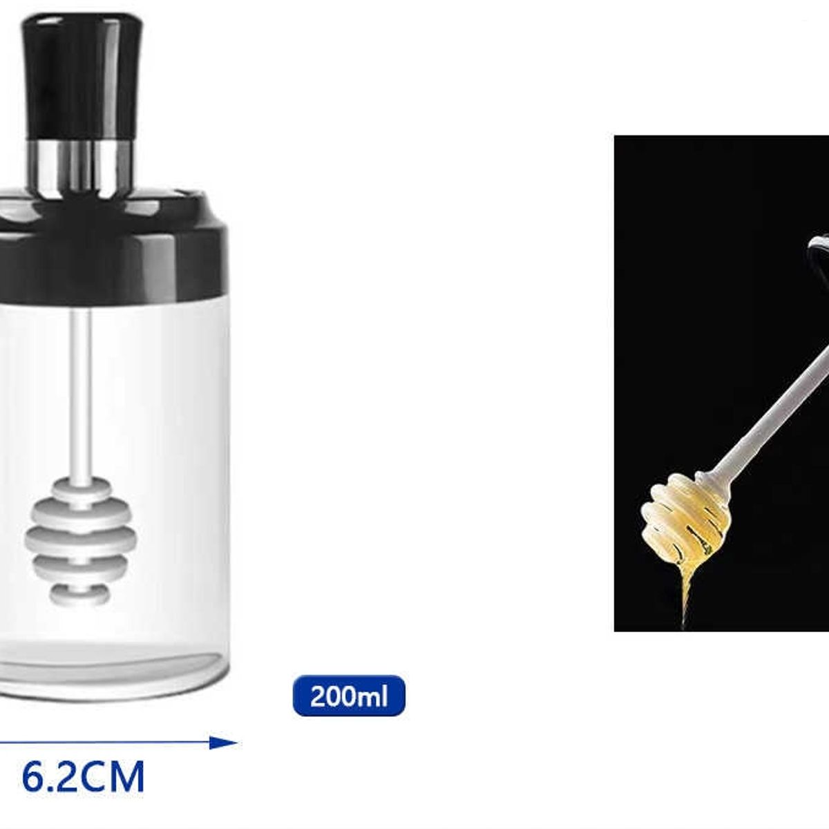 GENERICO - FRASCO DE VIDRIO CON PALITO MIELERODE PLASTICO