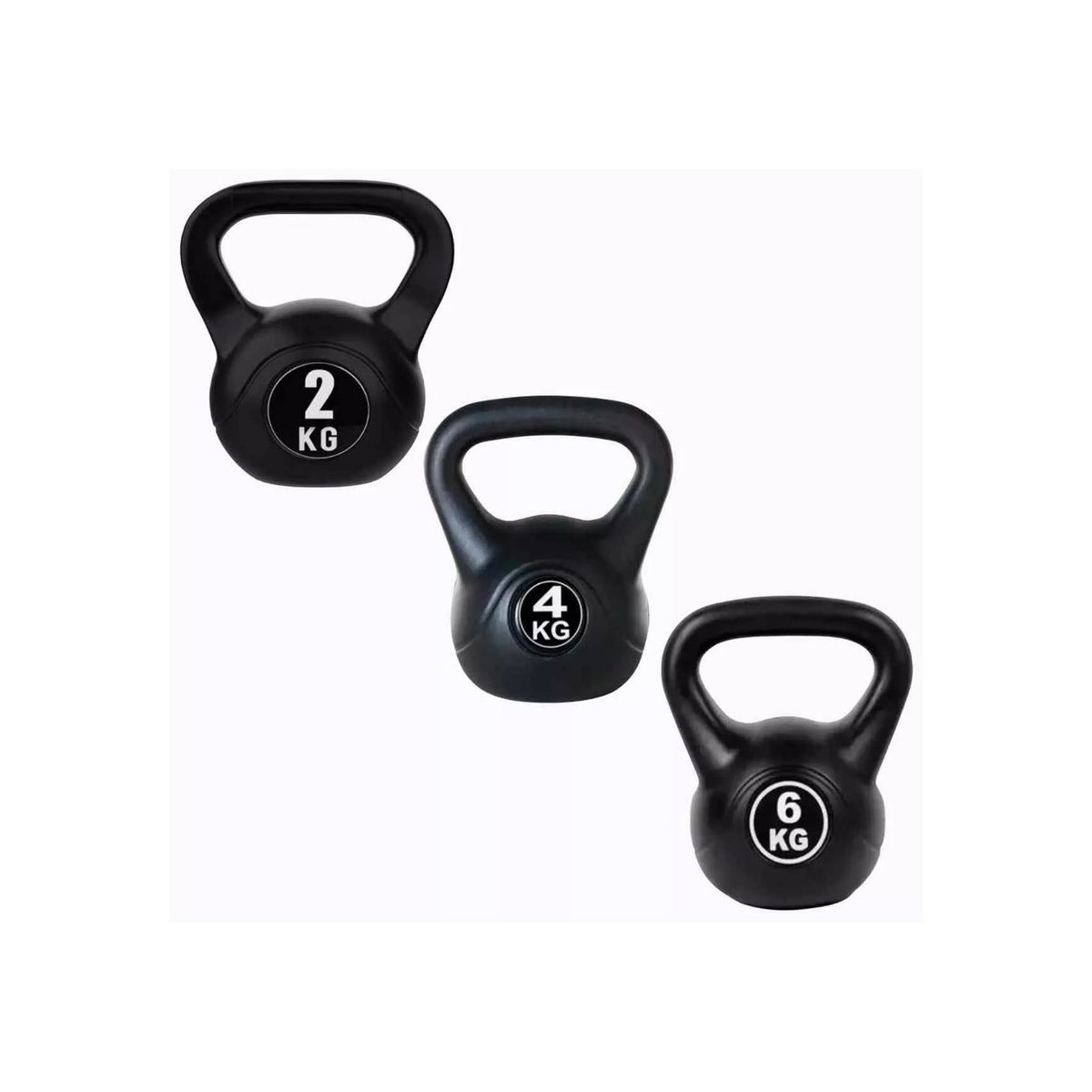 GENERICO - Pack Pesa Rusa 2kg - 4kg - 6kg Kettlebell