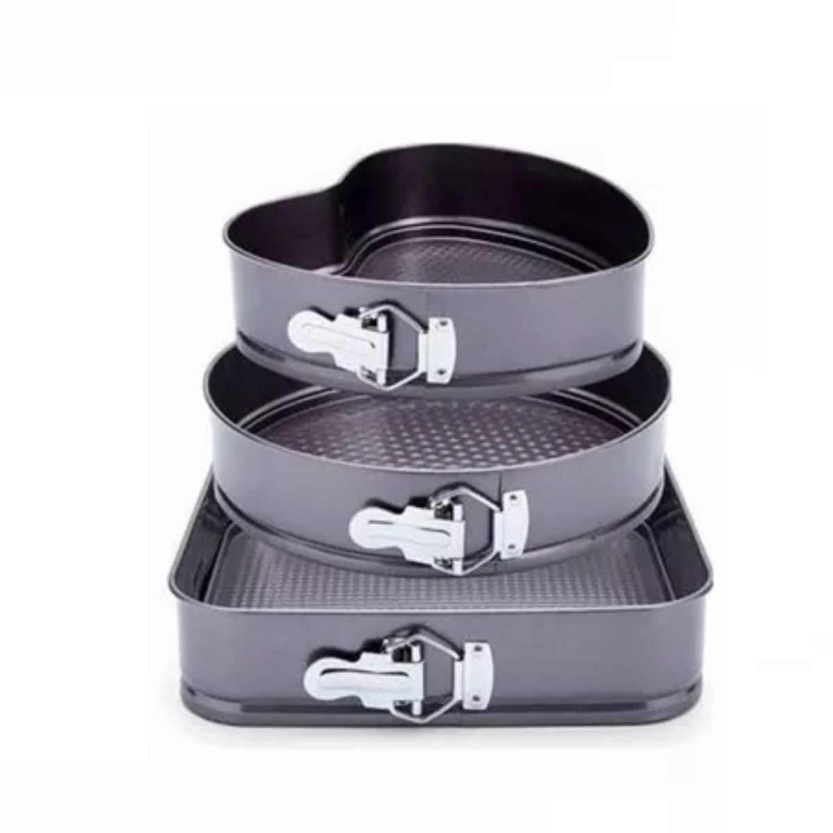 OEM - Pack 3 Moldes Diseño Variado Corazon Antiadherente