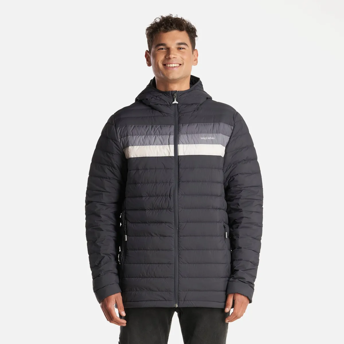 HAKA HONU - Chaqueta Hombre Infiernillo Con Gorro Negro Haka Honu