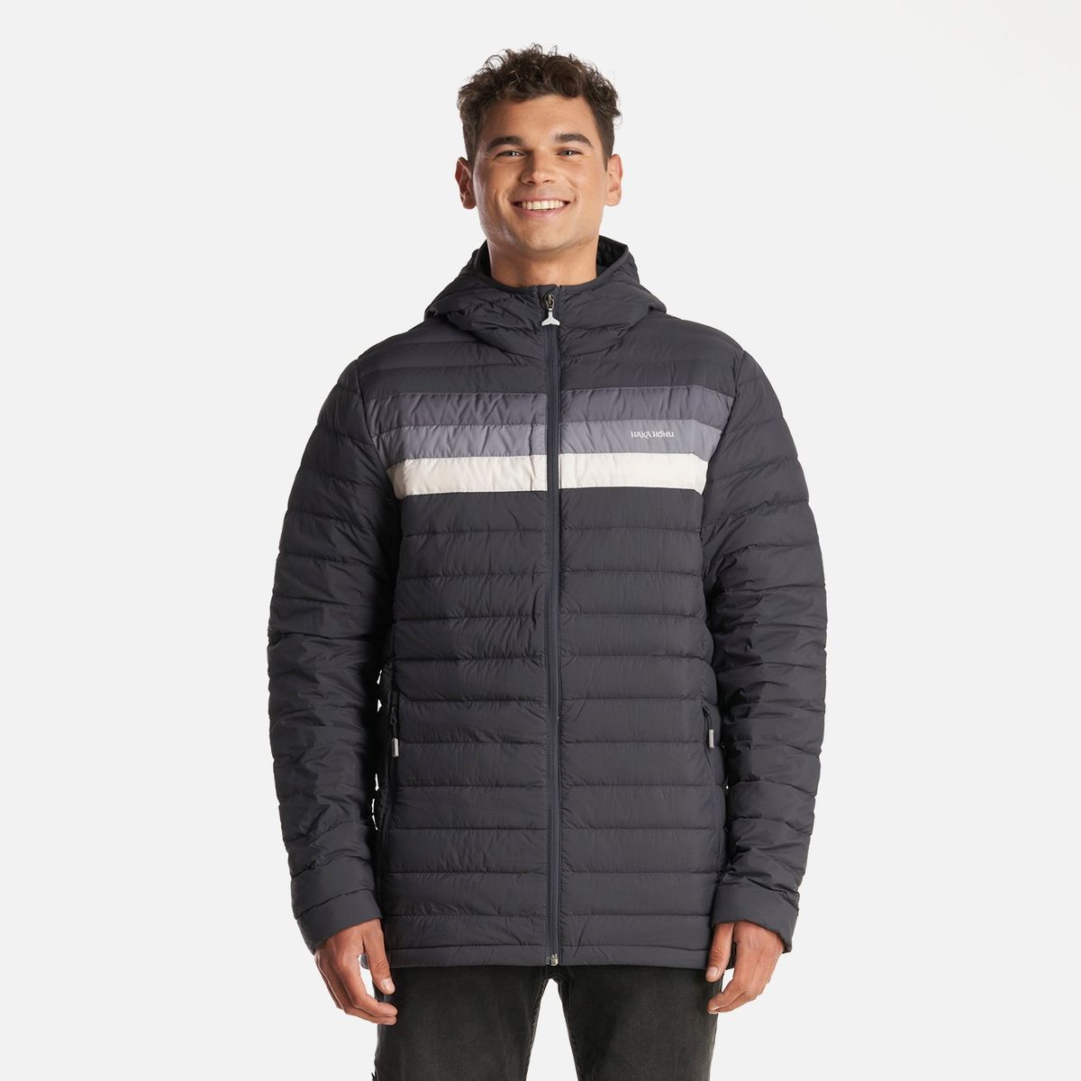 HAKA HONU - Chaqueta Hombre Infiernillo Con Gorro Negro Haka Honu