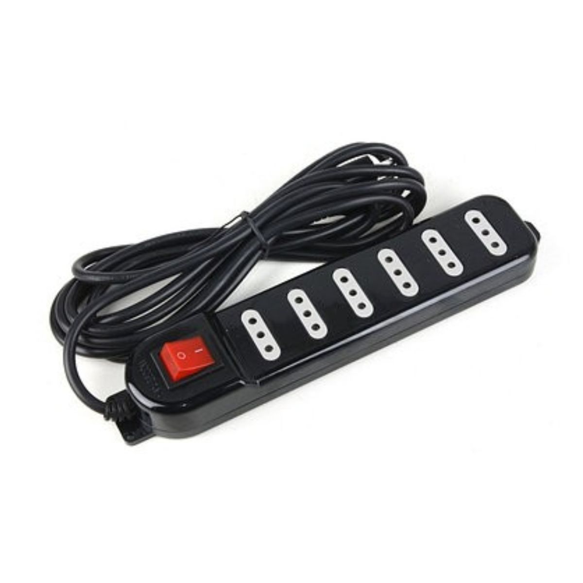 MACROTEL - Alargadores Zapatilla 6 tomas 3mts Macrotel Con switc Negra