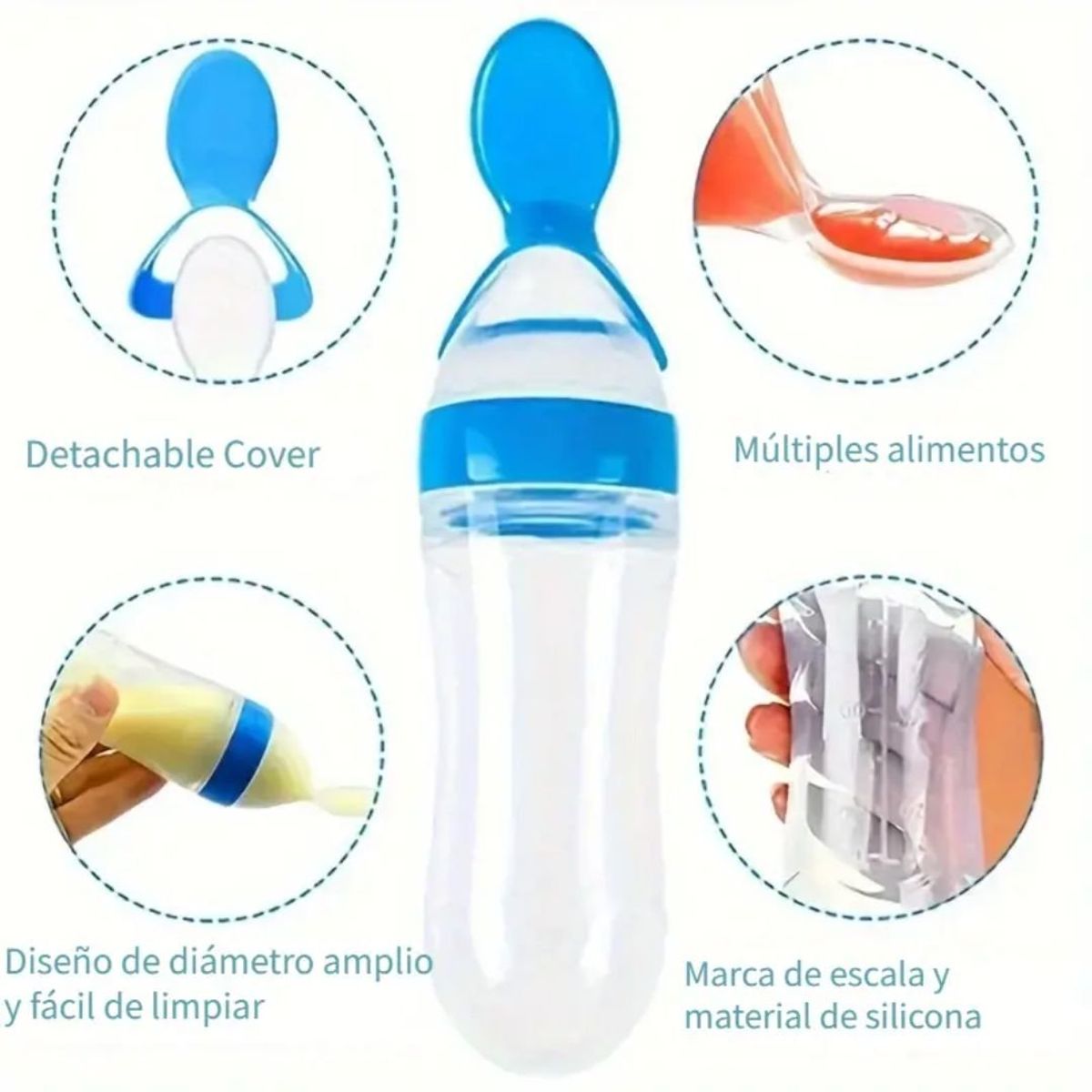 GENERICO - Mamadera con cuchara dosificadora para bebé