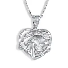 ARANY JOYAS - Collar Plata Mamá Bebé Arrullando