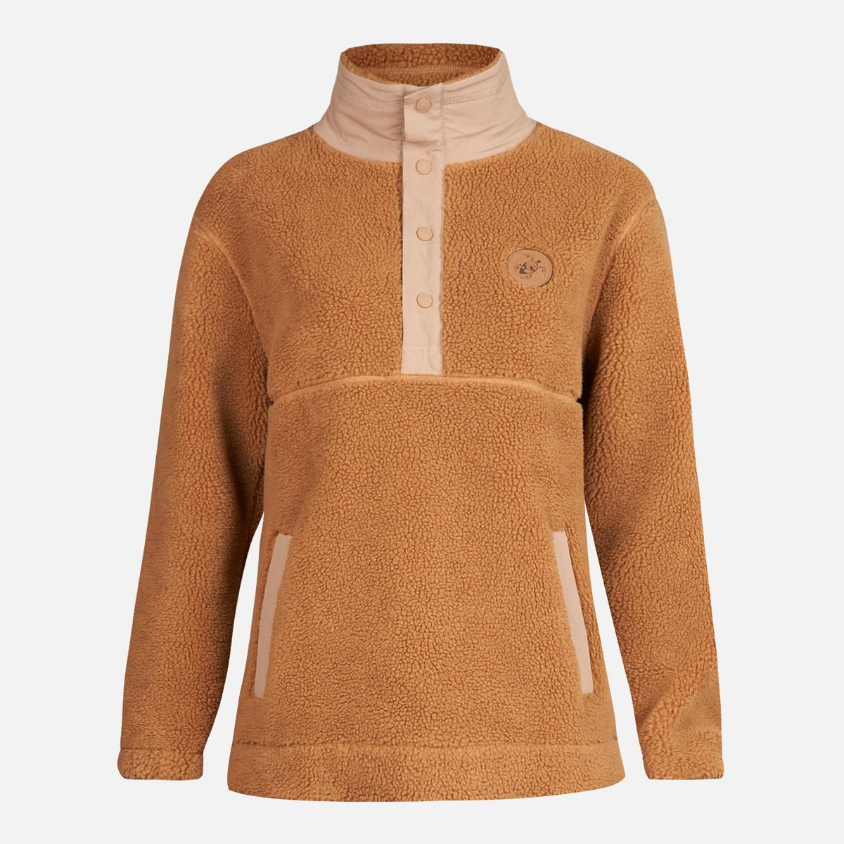 HAKA HONU - Poleron Mujer Chi-Porrito Café Claro Haka Honu