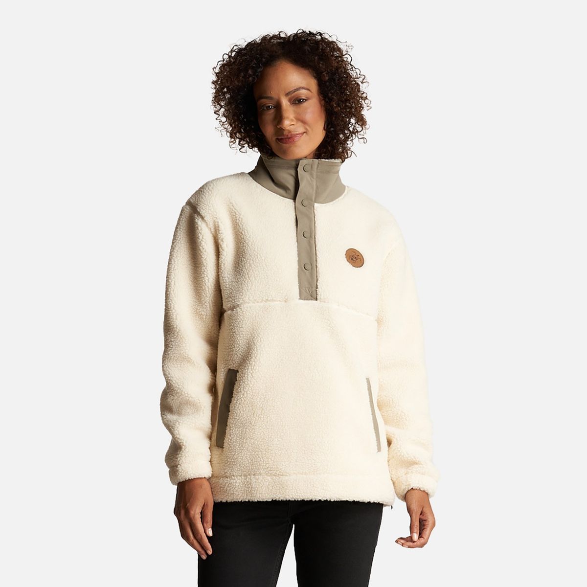 HAKA HONU - Poleron Mujer Chi-Porrito Beige Haka Honu