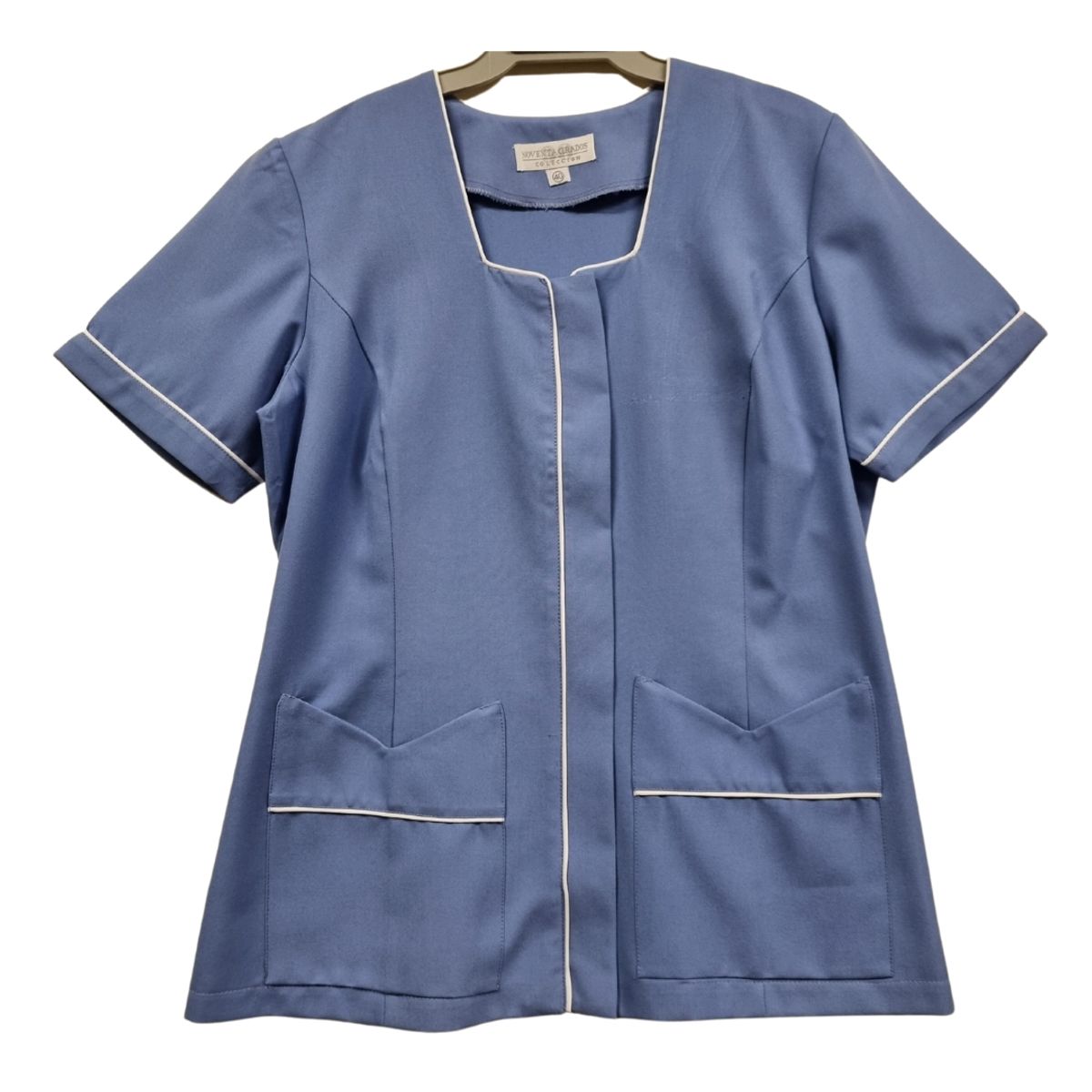 GENERICO - Chaquetilla Celeste Con Líneas Blancas Para Mujer