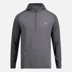 LIPPI - Poleron Hombre Jacaranda Nano-F 1/4 Zip Hoody Gris Oscuro