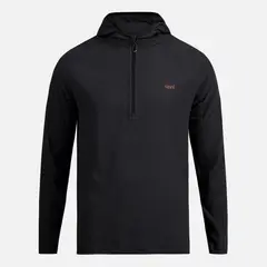 LIPPI - Poleron Hombre Jacaranda Nano-F 1/4 Zip Hoody Negro