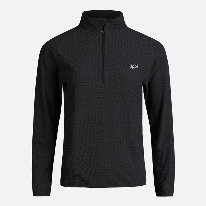 LIPPI - Poleron Teen Girl Mild Nano-F 14 Zip Negro Lippi