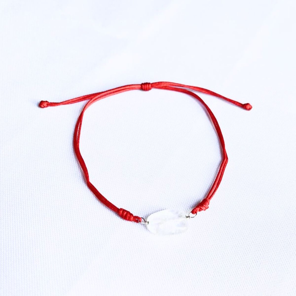 GENERICO - Pulsera Hilo Rojo Piedra Cuarzo Cristal