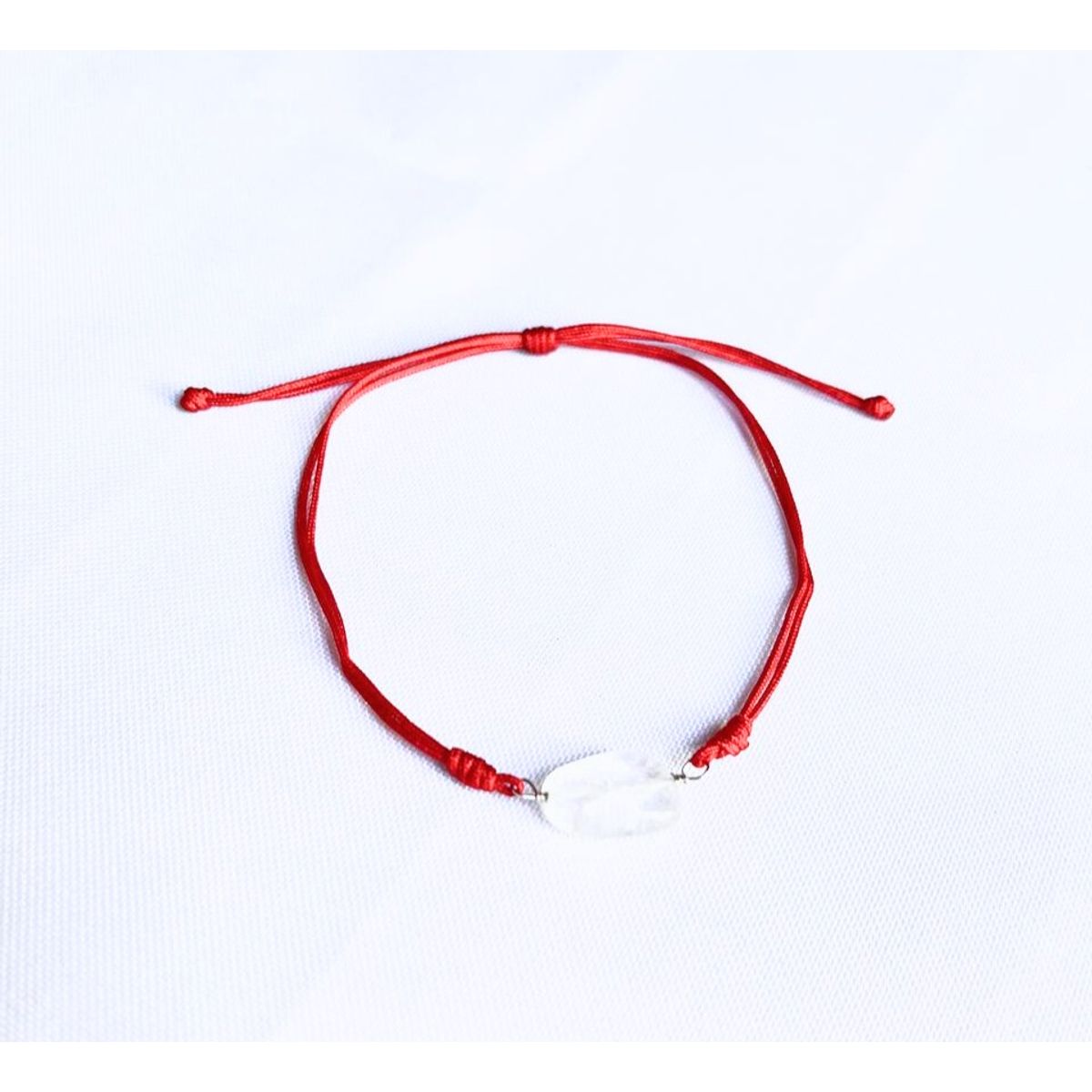 GENERICO - Pulsera Hilo Rojo Piedra Cuarzo Cristal
