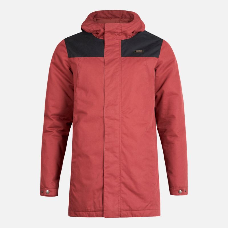 LIPPI - Chaqueta Hombre Peumo Canvas Hoody Jacket Vino Lippi