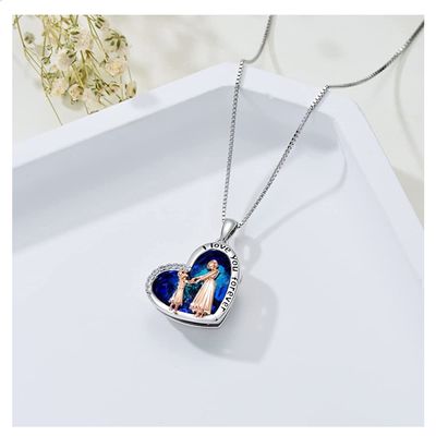 Imagen 2 del producto Collar mamá hija cristal plata 925