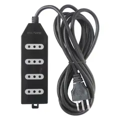 MACROTEL - Alargadores Zapatilla 4tomas Corriente 1 5mts Negro