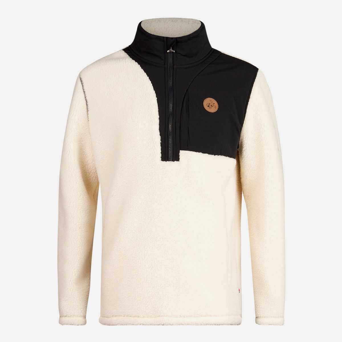 HAKA HONU - Poleron Hombre Porteador 1/4 Zip Crudo Haka Honu