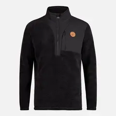 HAKA HONU - Poleron Hombre Porteador 1/4 Zip Negro