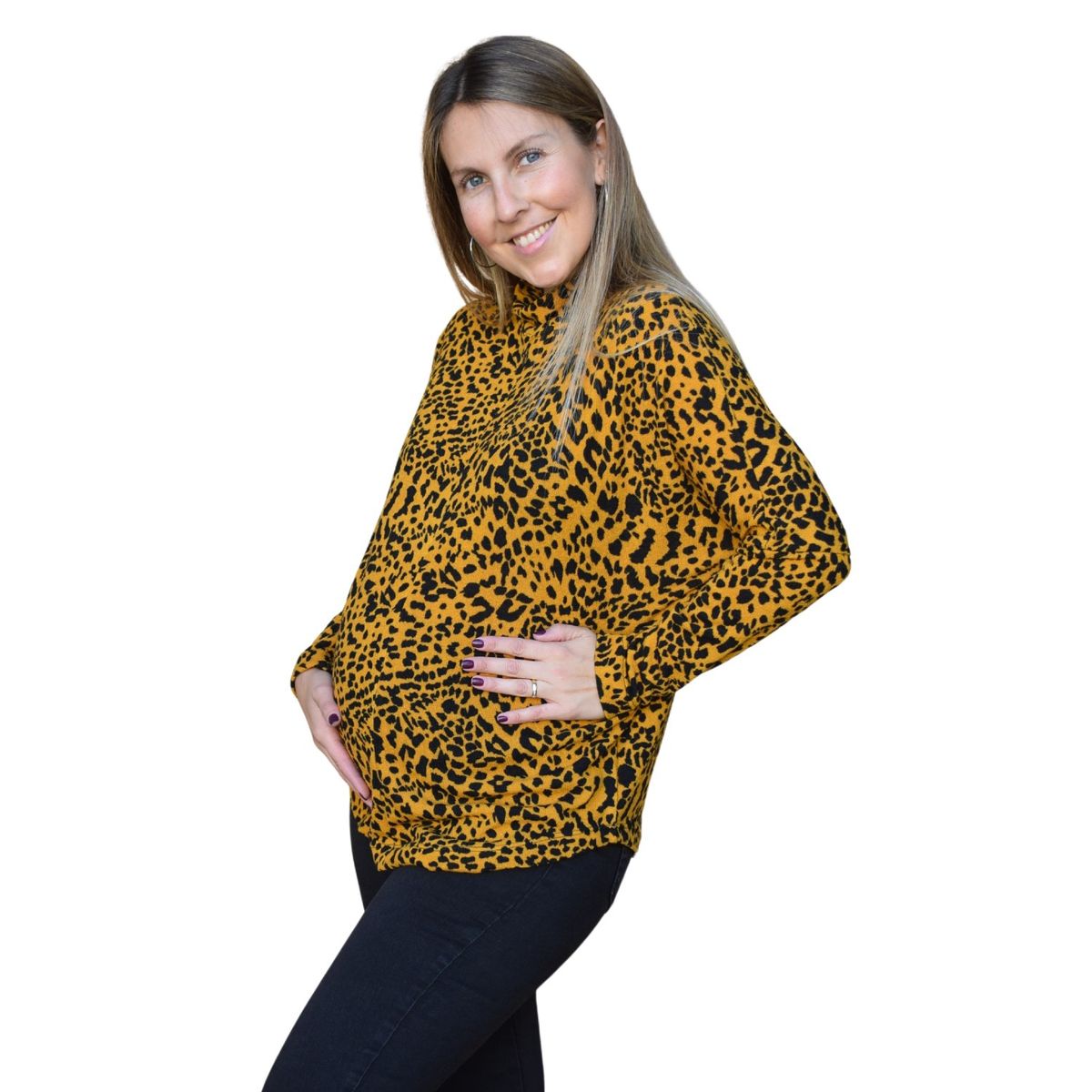 MADREMIA - Poleron Maternal Sandra MostazaMadremía