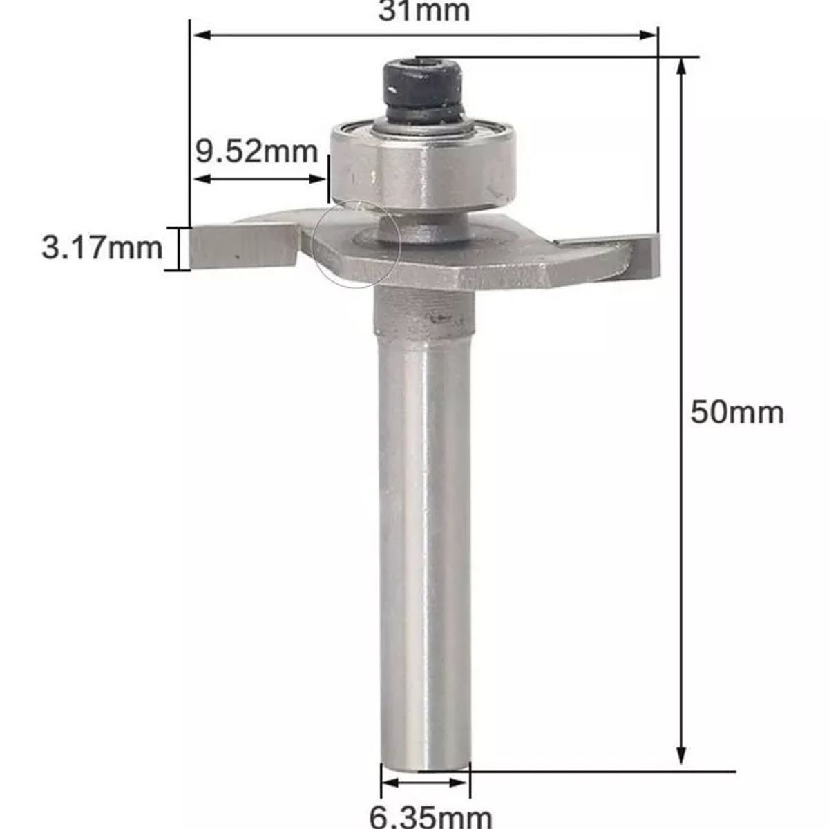 GENERICO - Fresa Madera T ¼  X 1/8