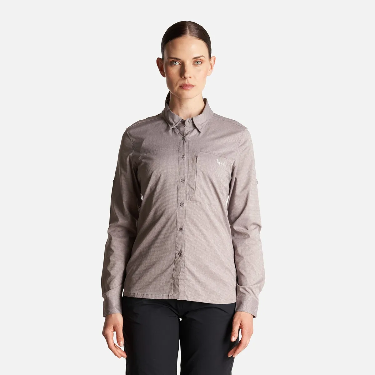 LIPPI - Camisa Mujer Rosselot Long Sleeve Q-Dry Shirt Malva Lippi