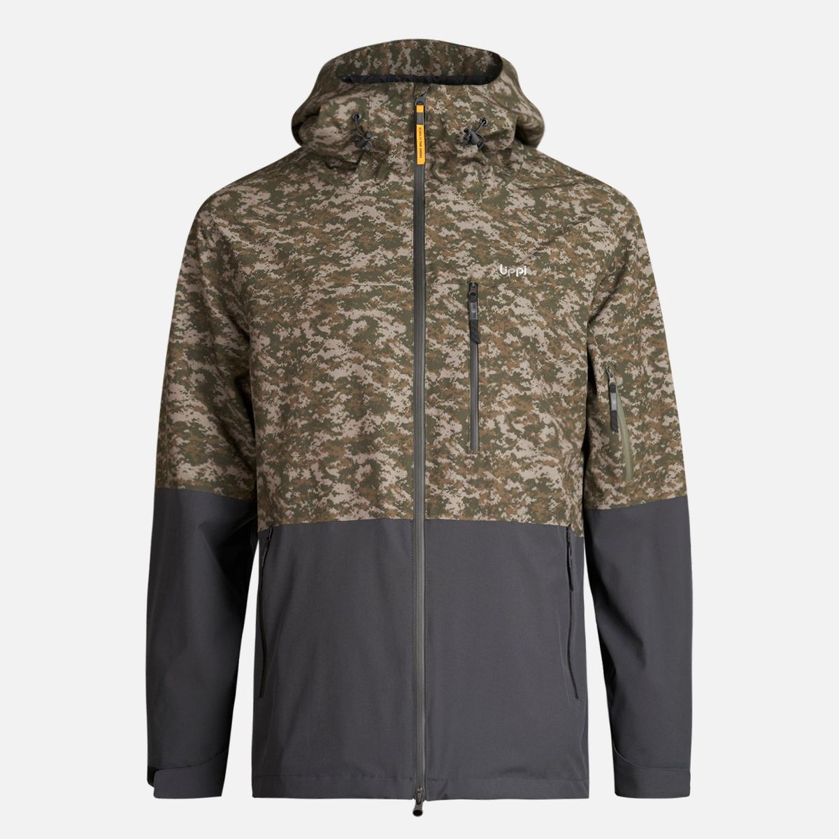 LIPPI - Chaqueta Hombre Sierra Nevada B-Dry Light Hoody Jacket Print Verde Militar Lippi