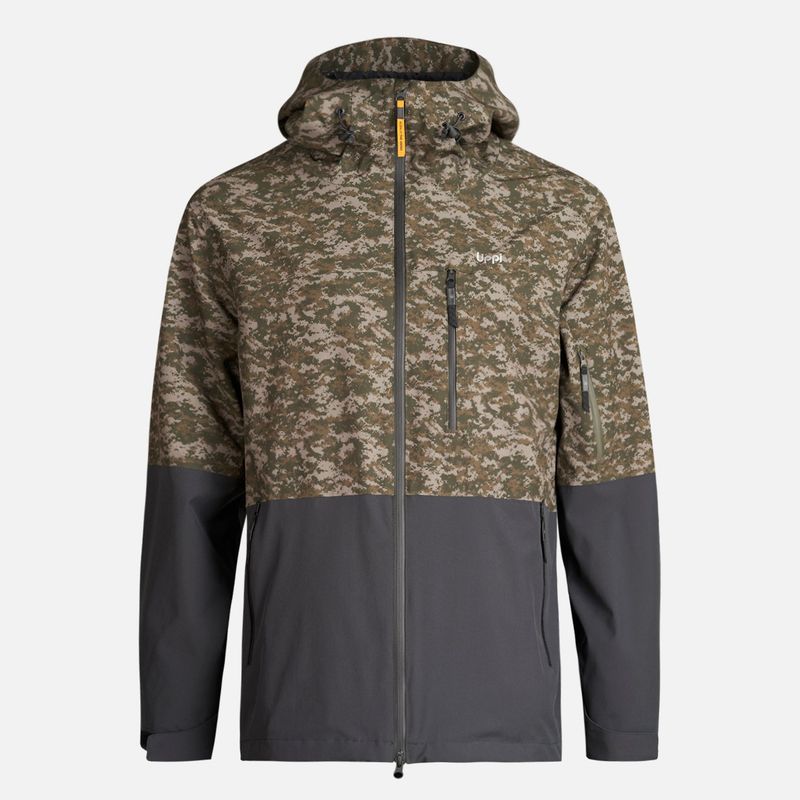 LIPPI - Chaqueta Hombre Sierra Nevada B-Dry Light Hoody Jacket Print Verde Militar Lippi