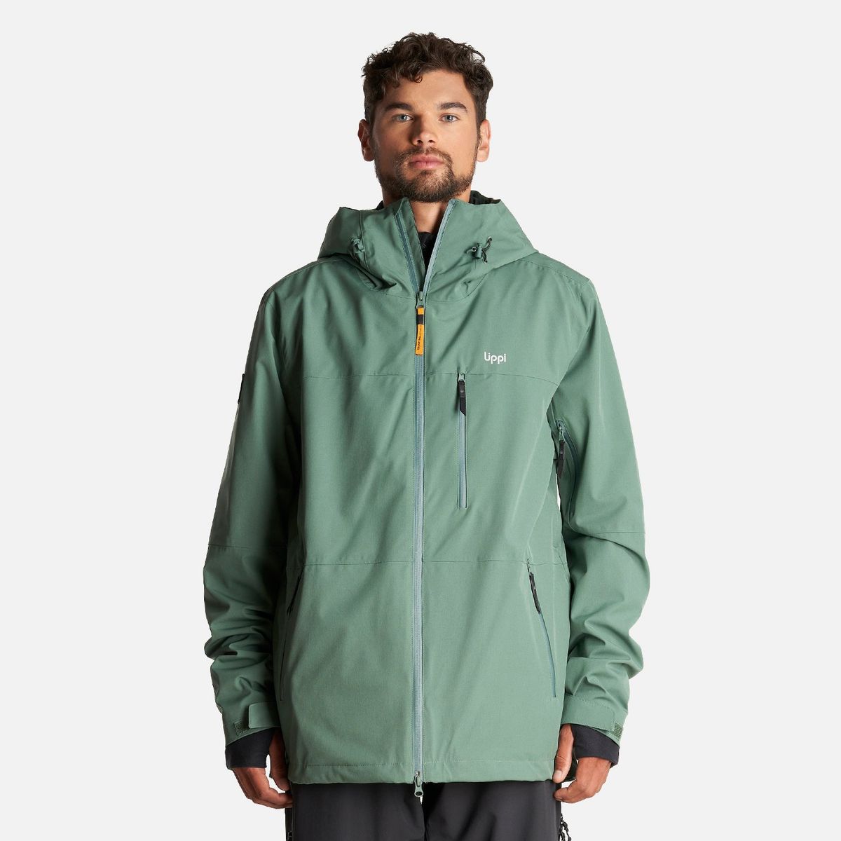 LIPPI - Chaqueta Hombre Sierra Nevada B-Dry Light Hoody Jacket Verde Botella Lippi