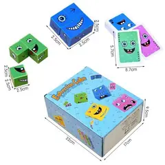 GENERICO - Juego De Puzzle Cubos Didáctico Expresiones Y Emociones