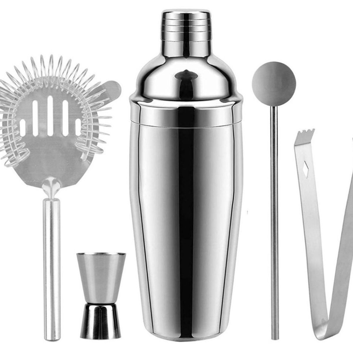 GENERICO - Juego Coctelera Set Utensilios Bar Inoxidable